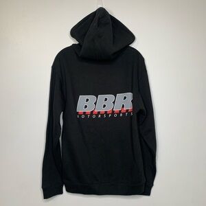 NWOT Mens BBR Motorsports Black Hoodie Pullover Sweatshirt Size Small